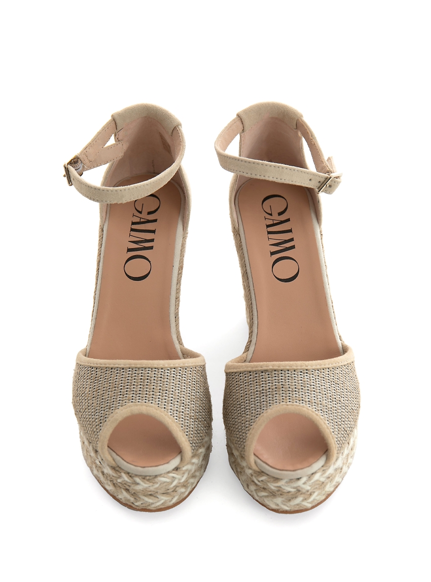 Gaimo Andy Heel Espadrilles - Light Beige