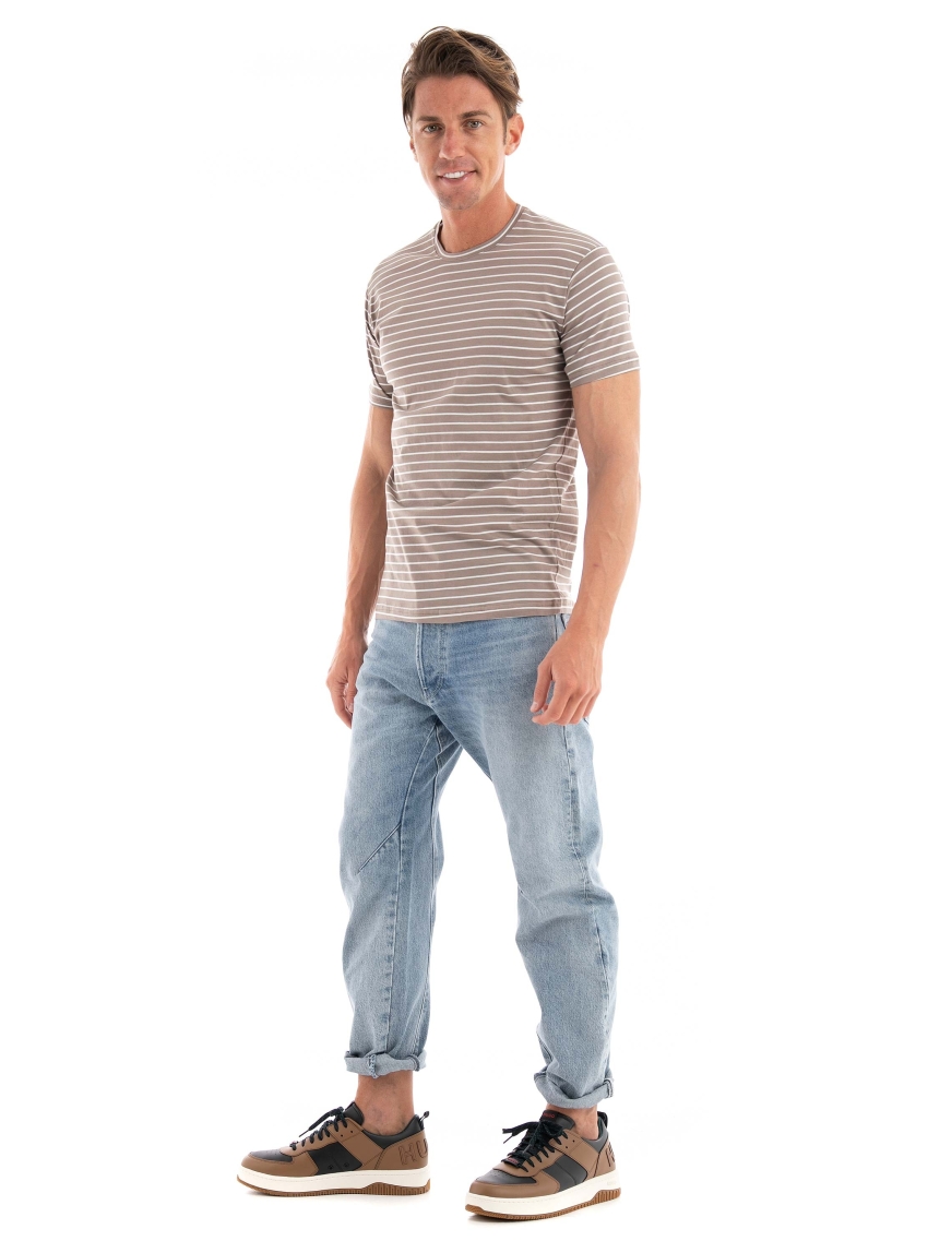 Paul Miranda Striped T-Shirt - Dark Beige