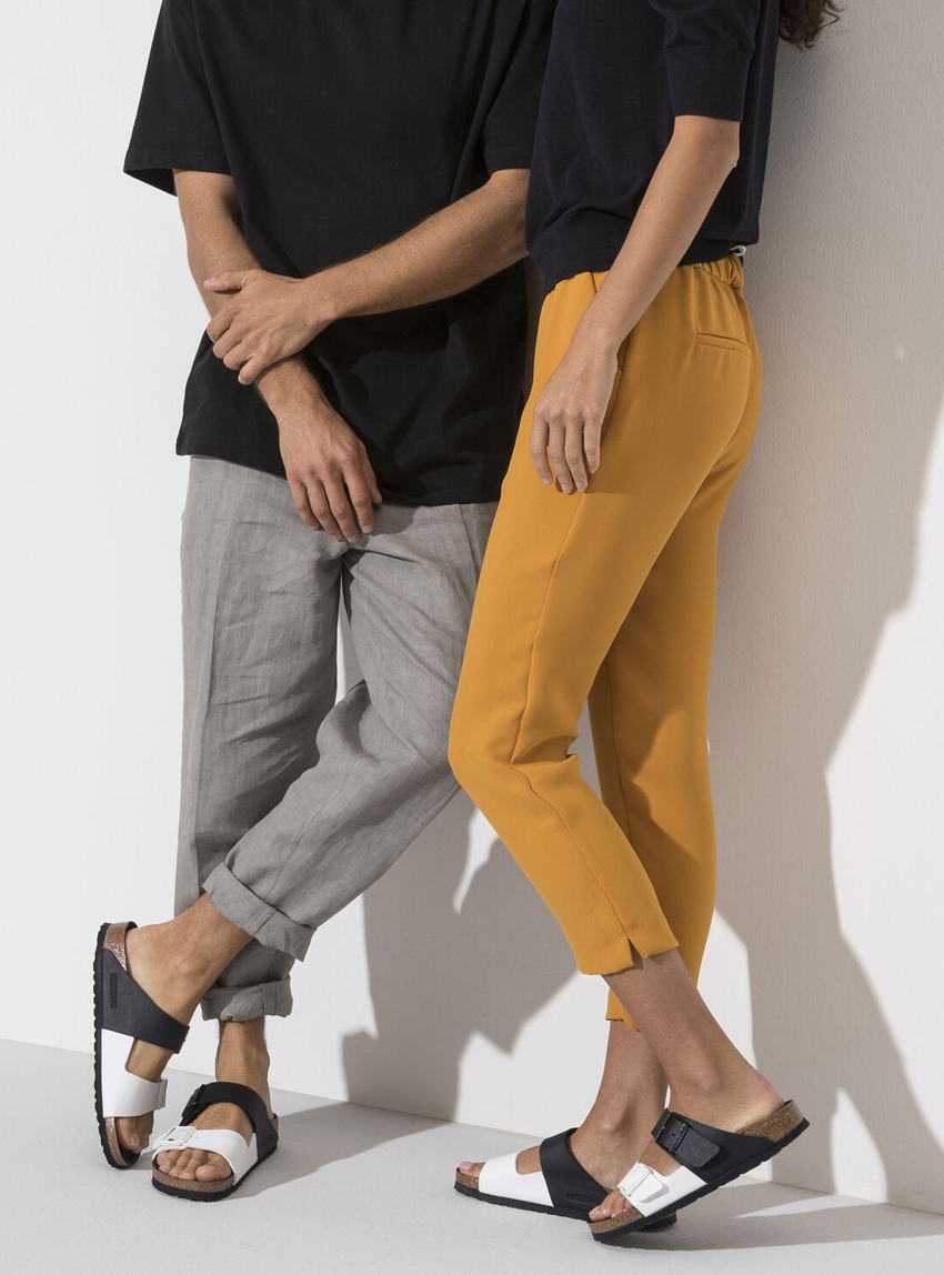 Birkenstock Arizona Split Narrow Fit Sandals - Black & White