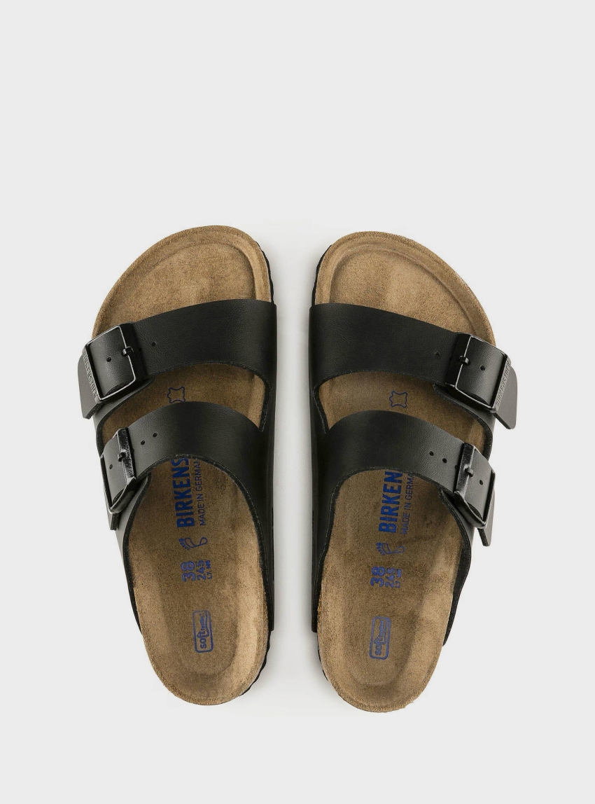 Birkenstock Arizona Soft Footbed Narrow Fit Sandals - Black
