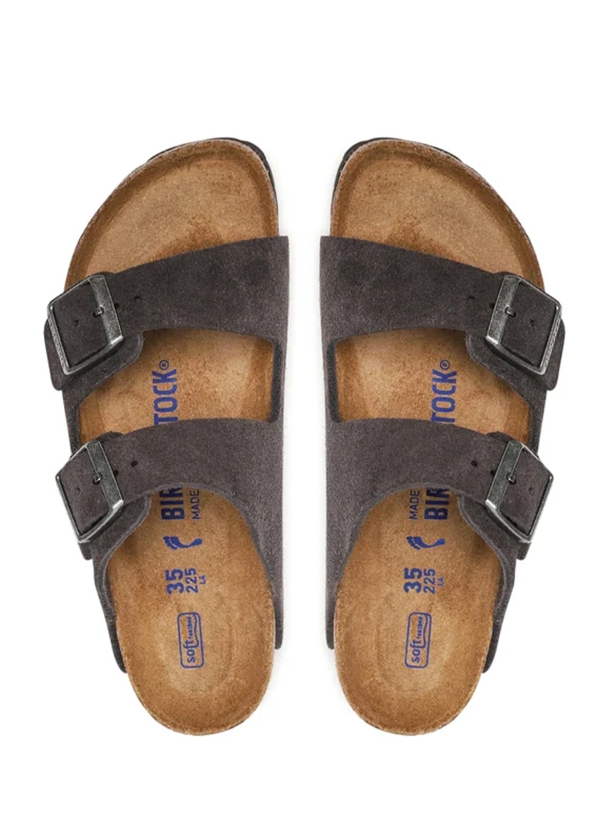 Birkenstock Arizona Soft Footbed Narrow Fit Sandals - Dark Grey