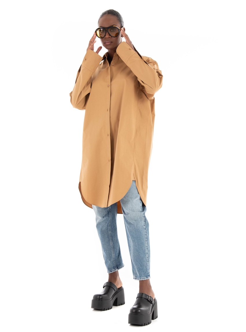 BOSS Long Shirt/Dress Bareid - Beige