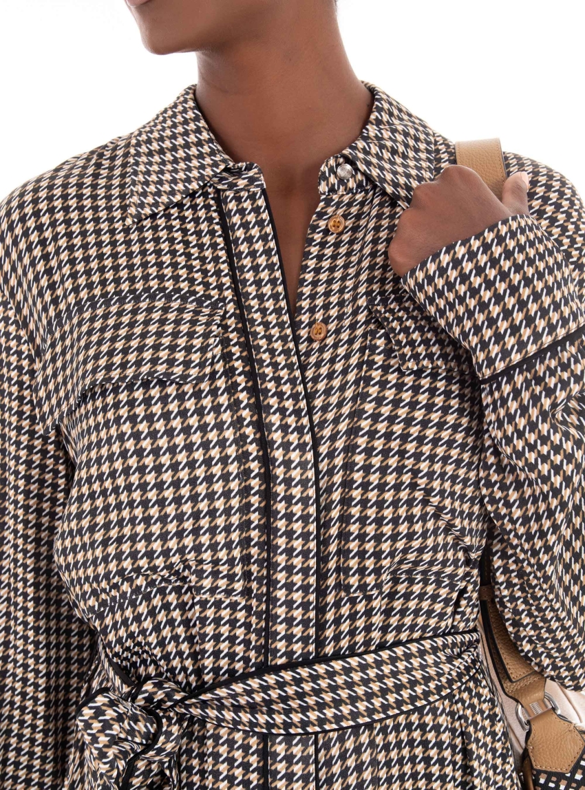 BOSS Shirt Dress With Belted Closure Davivio1 - Multi Colors