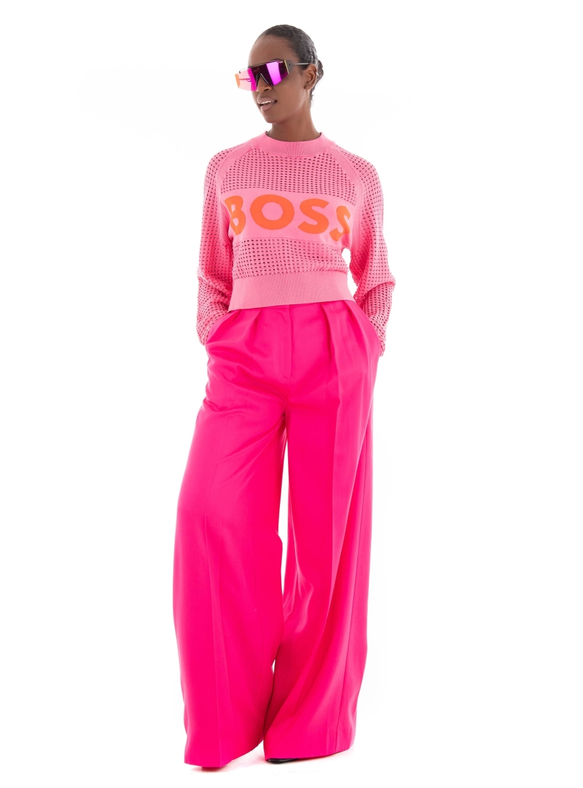 Karl Lagerfeld Wide Leg Day Pants - Pink