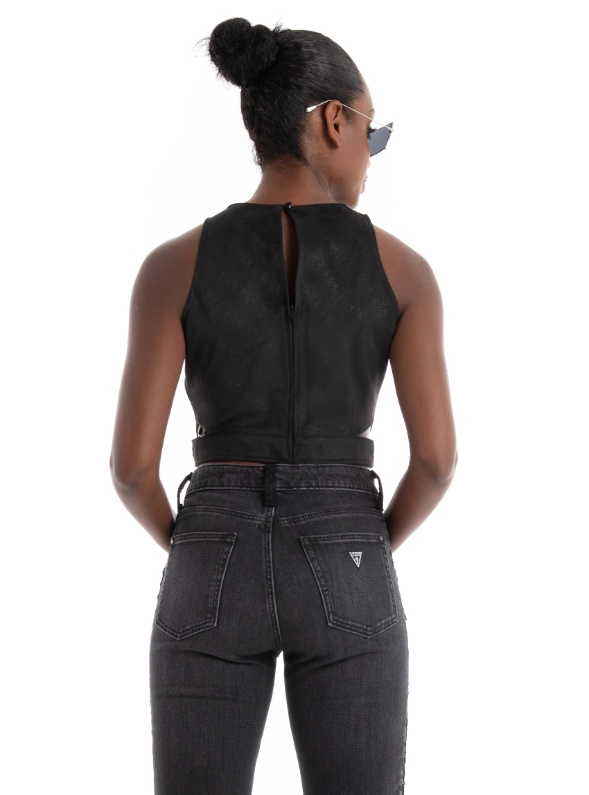 Guess Naomi Slim Fit Top - Jet Black