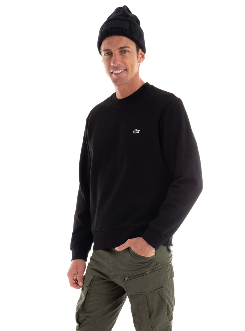 Lacoste Classic Fit Low Cut Neck Sweater - Black