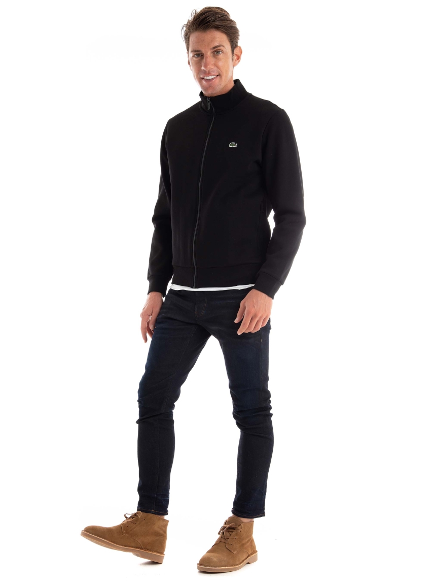 Lacoste  Brushed Fleece Jogger Zip Up Sweatshirt - Black