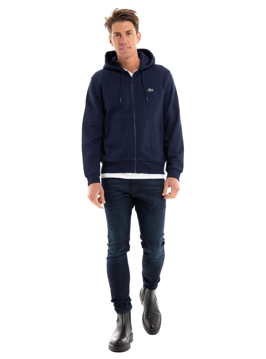 Lacoste Classic Fit Full Zip Sweat Hoodie - Navy