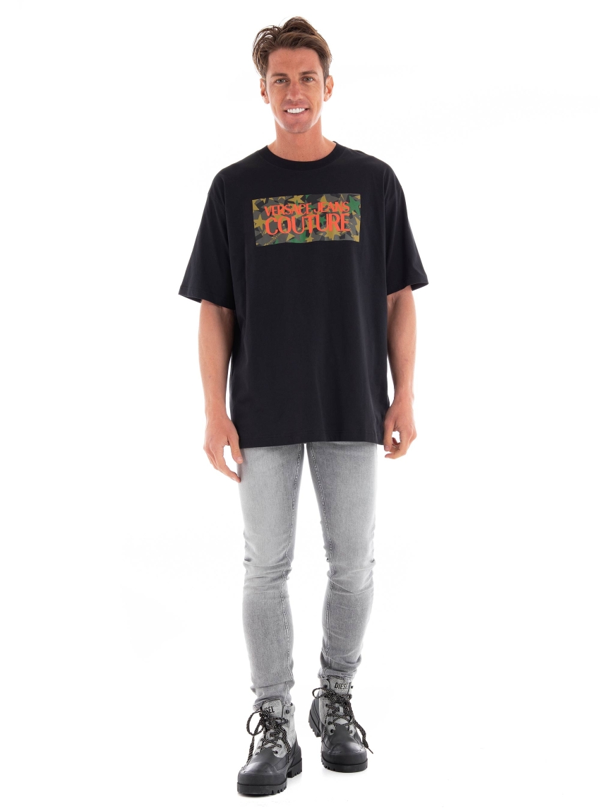 Versace Jeans Couture Logo Square T-Shirt - Black