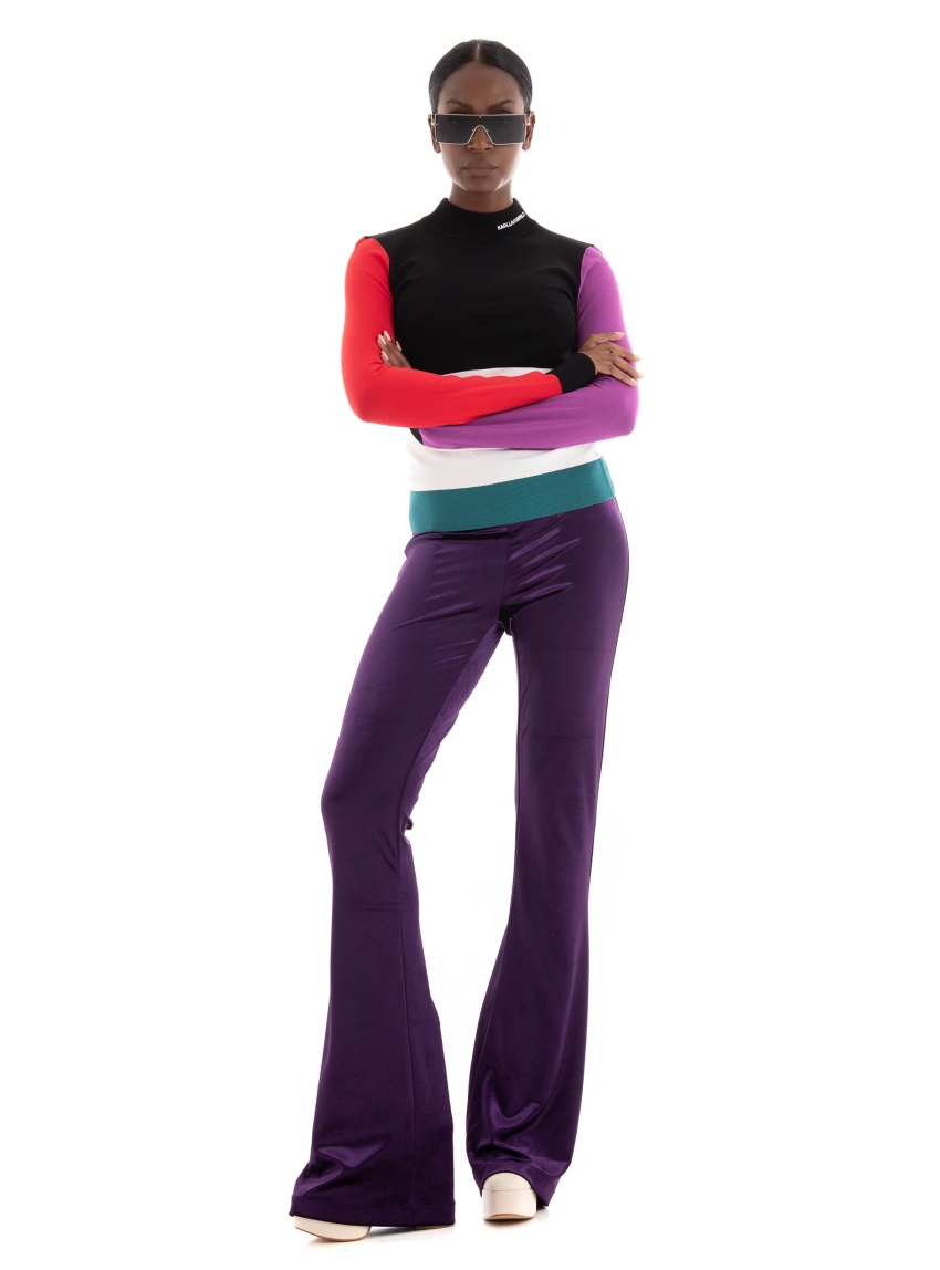 Versace Jeans Couture Print Chain Signature Leggings - Dark Purple