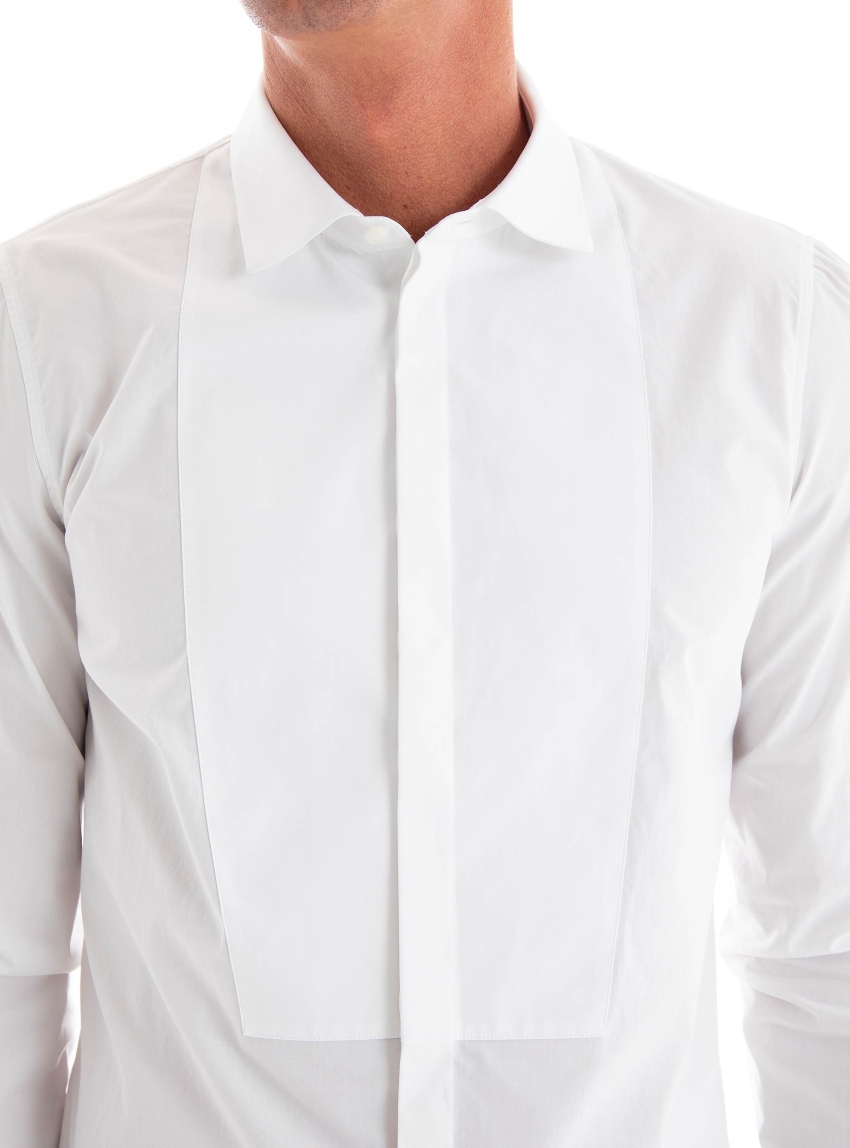 Dsquared2 Slim Fit Tux Shirt - White