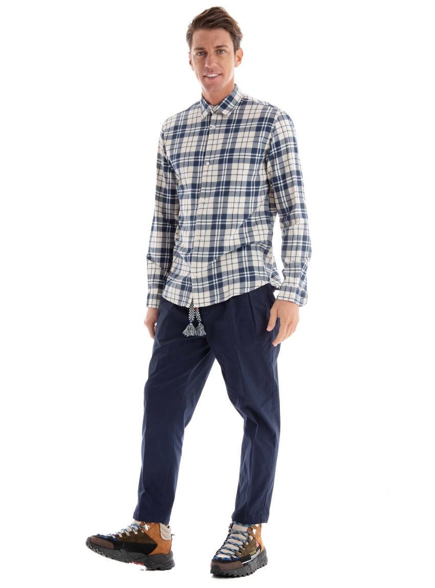 Jack & Jones Joshua Check Shirt - Dark Blue
