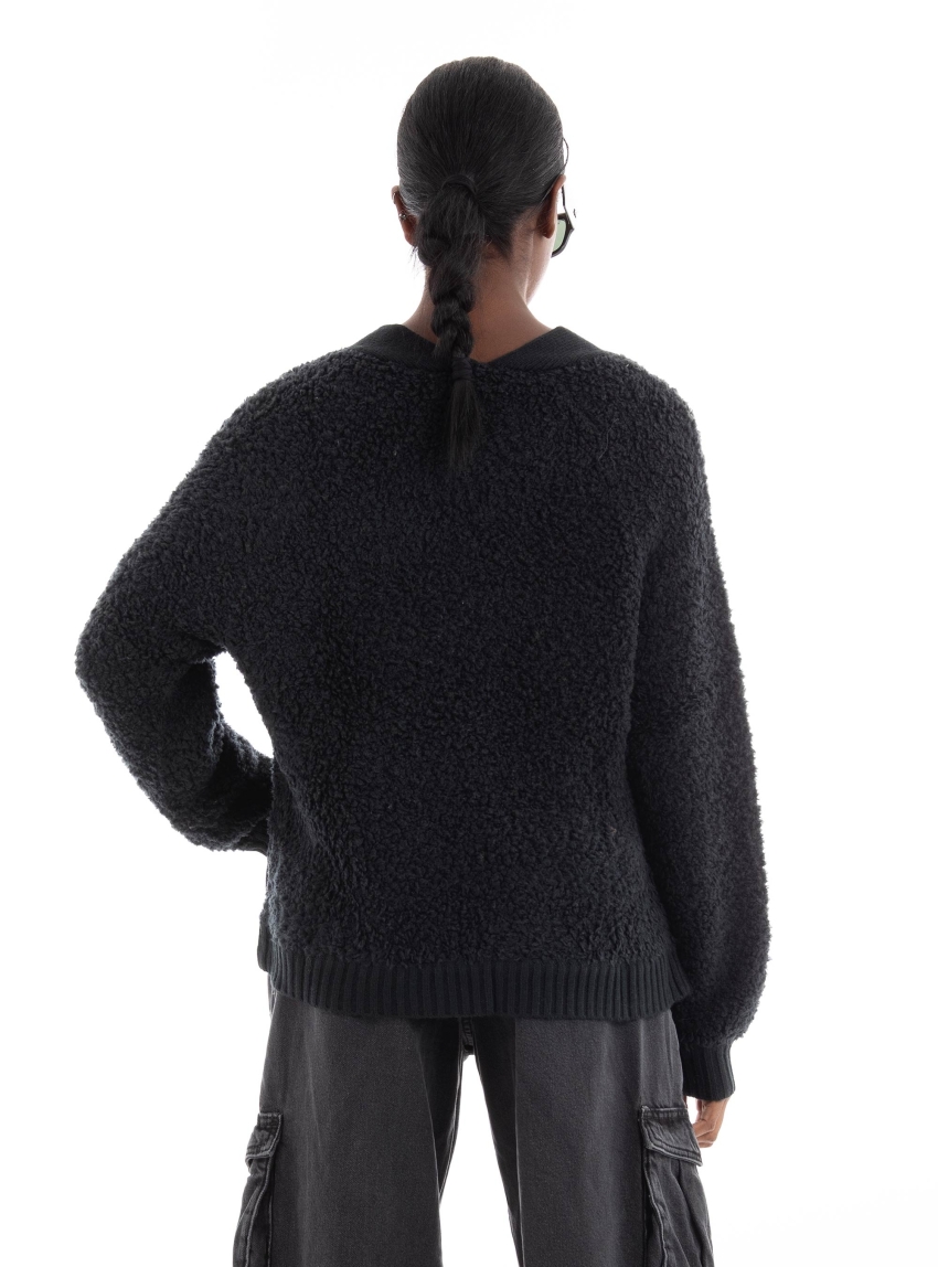 Ugg Deeann Cloud Fluff V Neck - Black