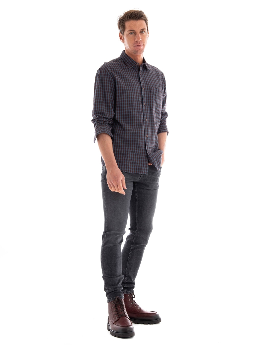 Marc O Polo Regular Fit Twiil Shirt - Brown