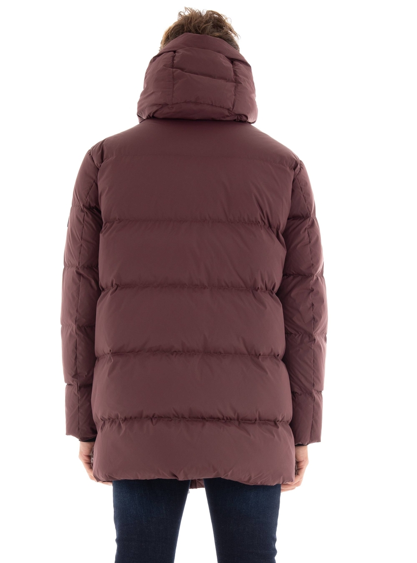 Marc O Polo Regular Fit Hooded Water Repellent Jacket - Eggplant