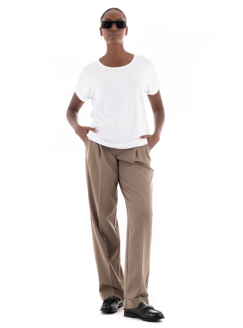 Only Sulajma Mid Waist Straight Pants - Olive 