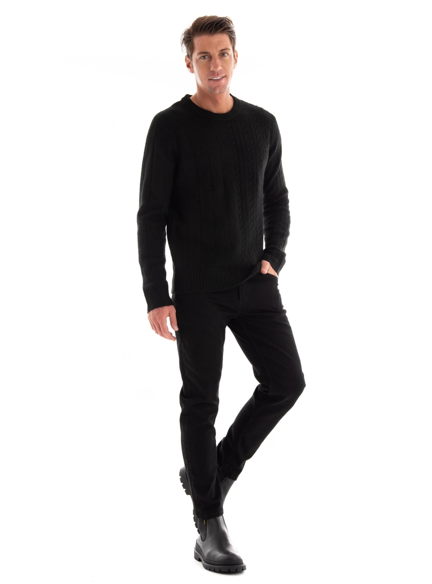 Jack & Jones Jcolunar Crew Neck Knit  - Black