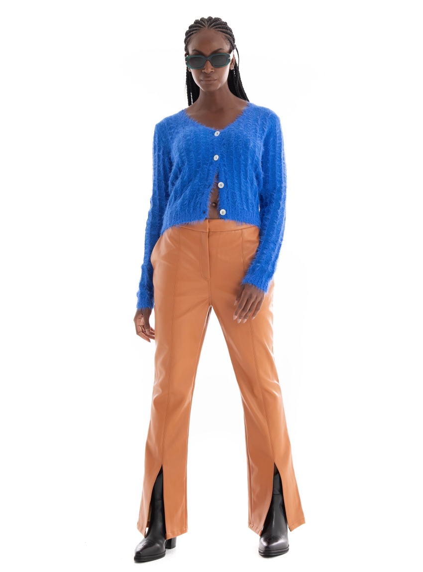 Glamorous Faux Leather Pants - Camel