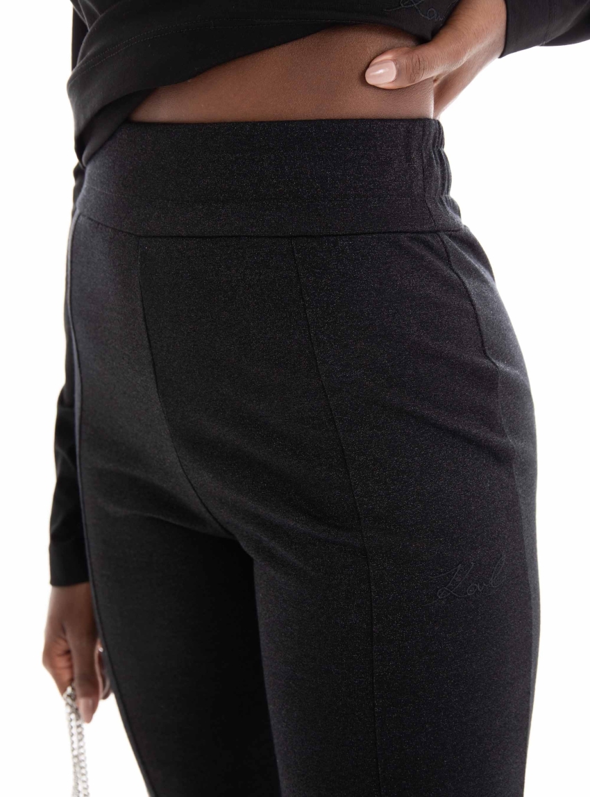 Karl Lagerfeld Fashion Lurex Sweatpants - Black