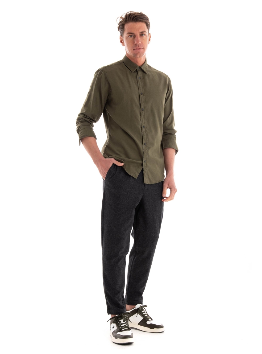 Jack & Jones Karl Reese Tapered Winter Chino Pants - Dark Grey