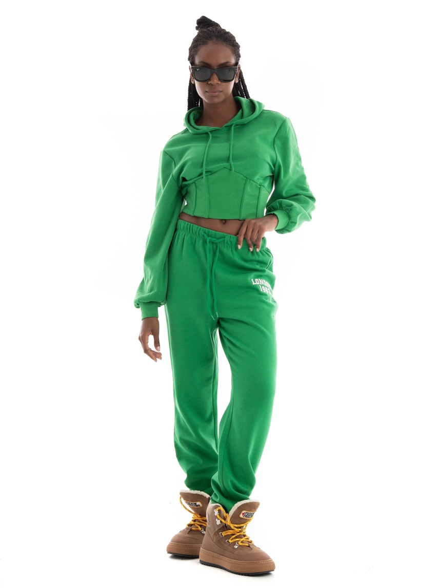 Only Cameron Bustier Hoodie - Green