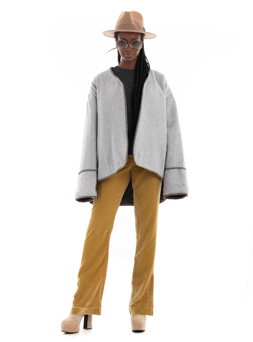 Black & Black Pants - Mustard