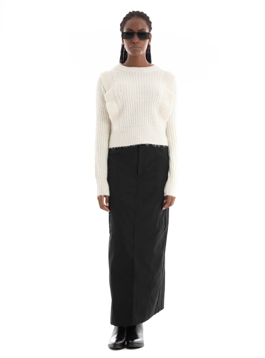 Only Dorothy High Waist Long Cargo Skirt - Black