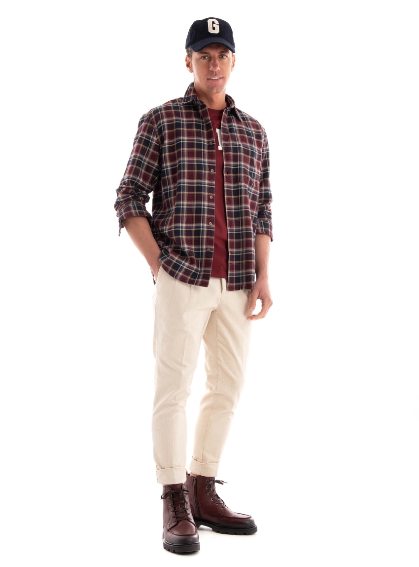 Marc O Polo Checked Regular Fit Shirt - Dark Blue