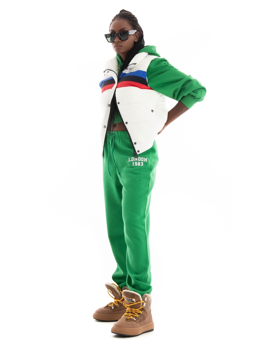 Superdry D4 Ovin Retro Panel Puffer Gilet - Off White