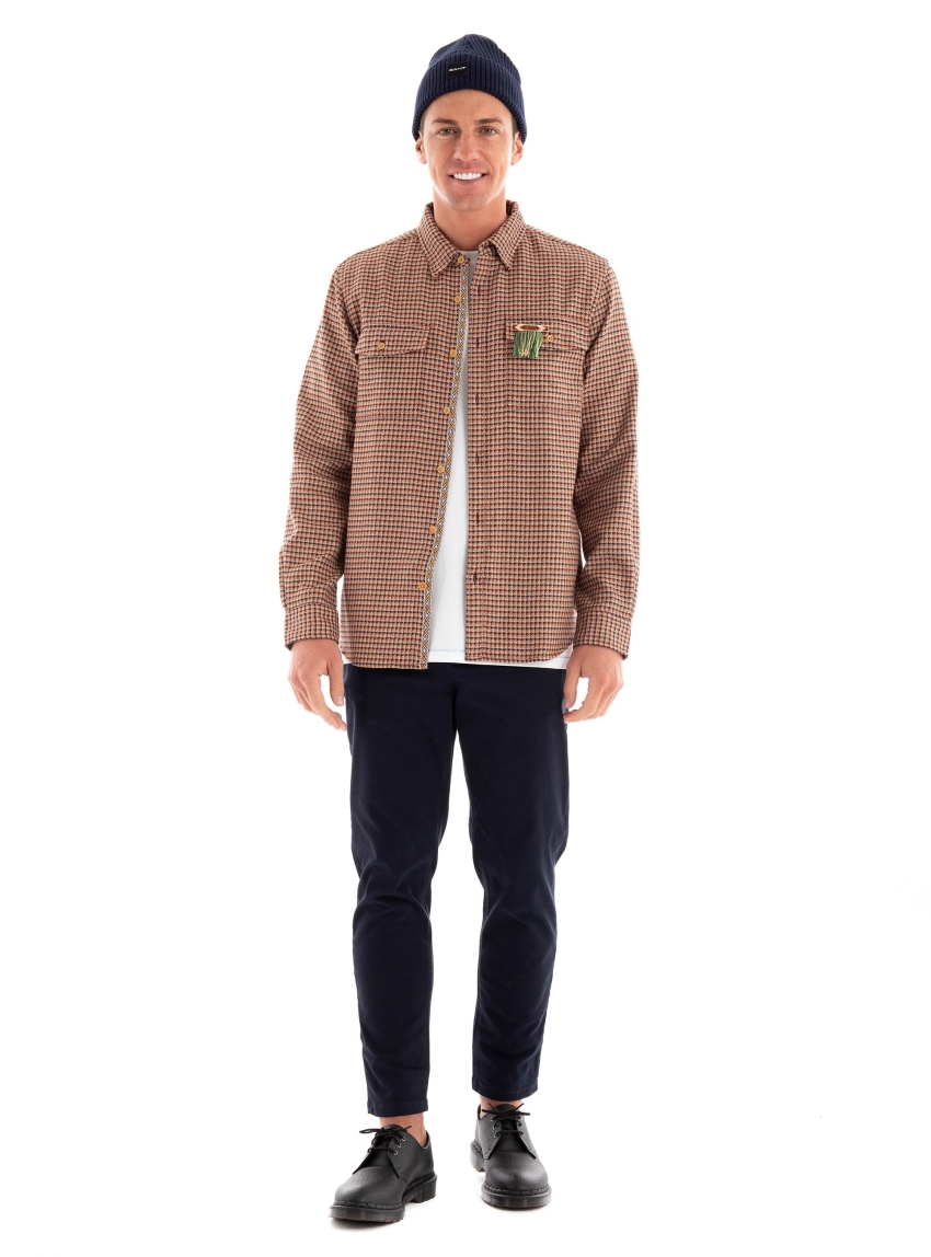 Scotch & Soda Minimal Grindle Yarn Check - Bordeaux