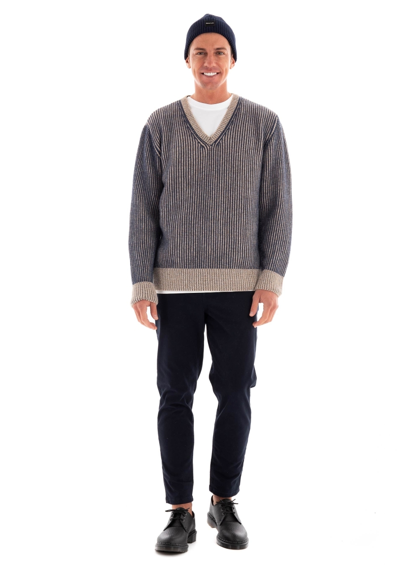 Scotch & Soda Regular Fit Wool-Blend Pullover - Dark Blue