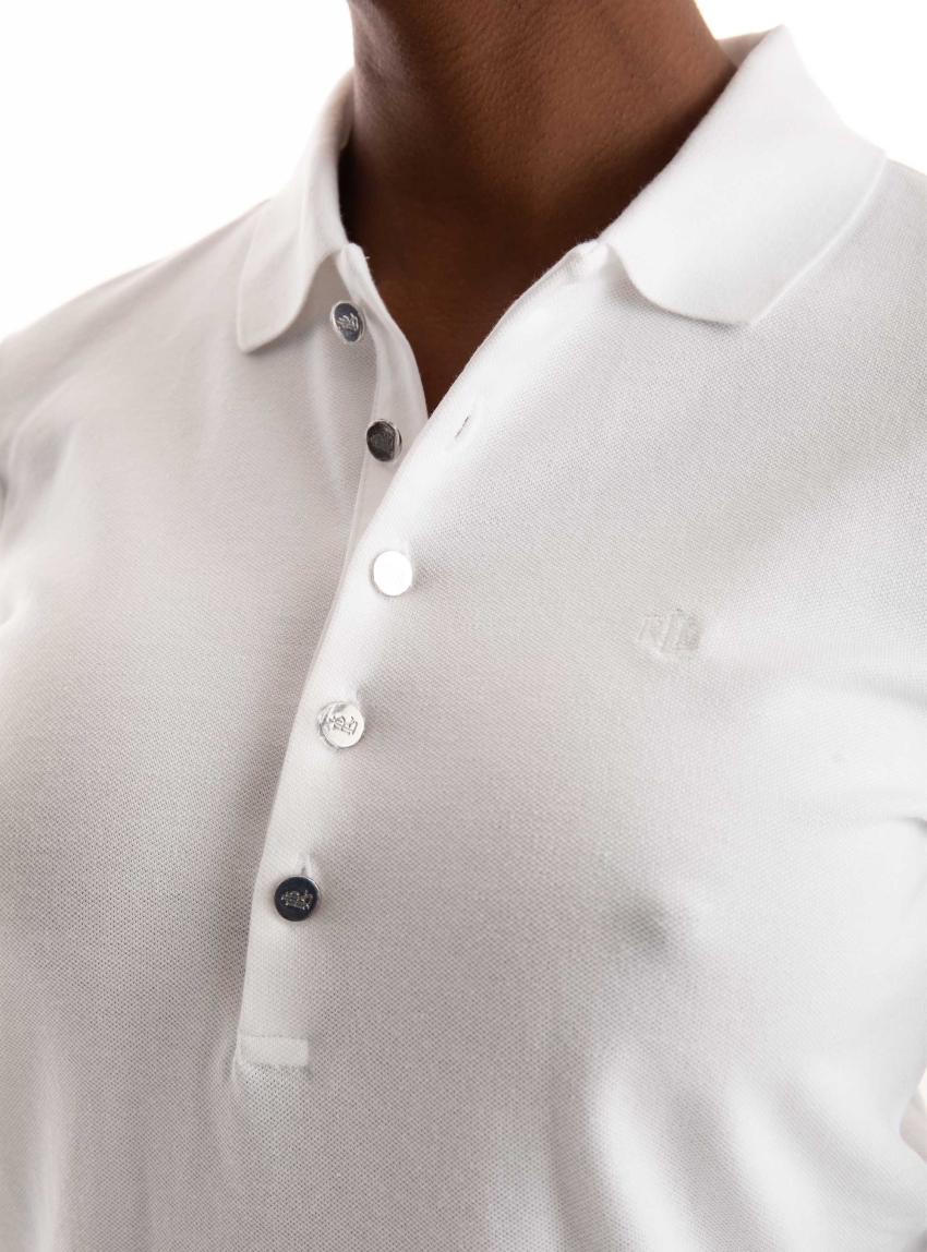 LAUREN Ralph Lauren Pique Slim Fit Polo Shirt - White