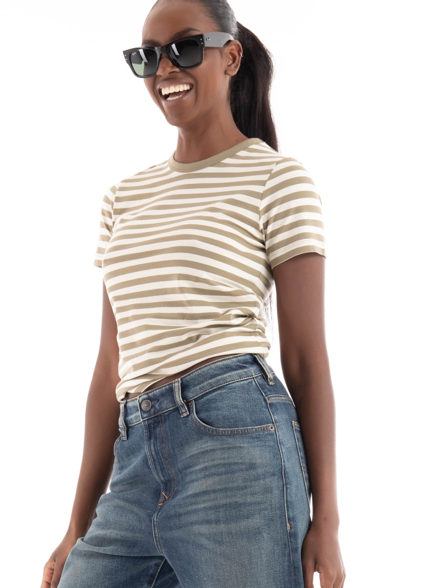 JJXX Gigi Stripe Tee - Olive 