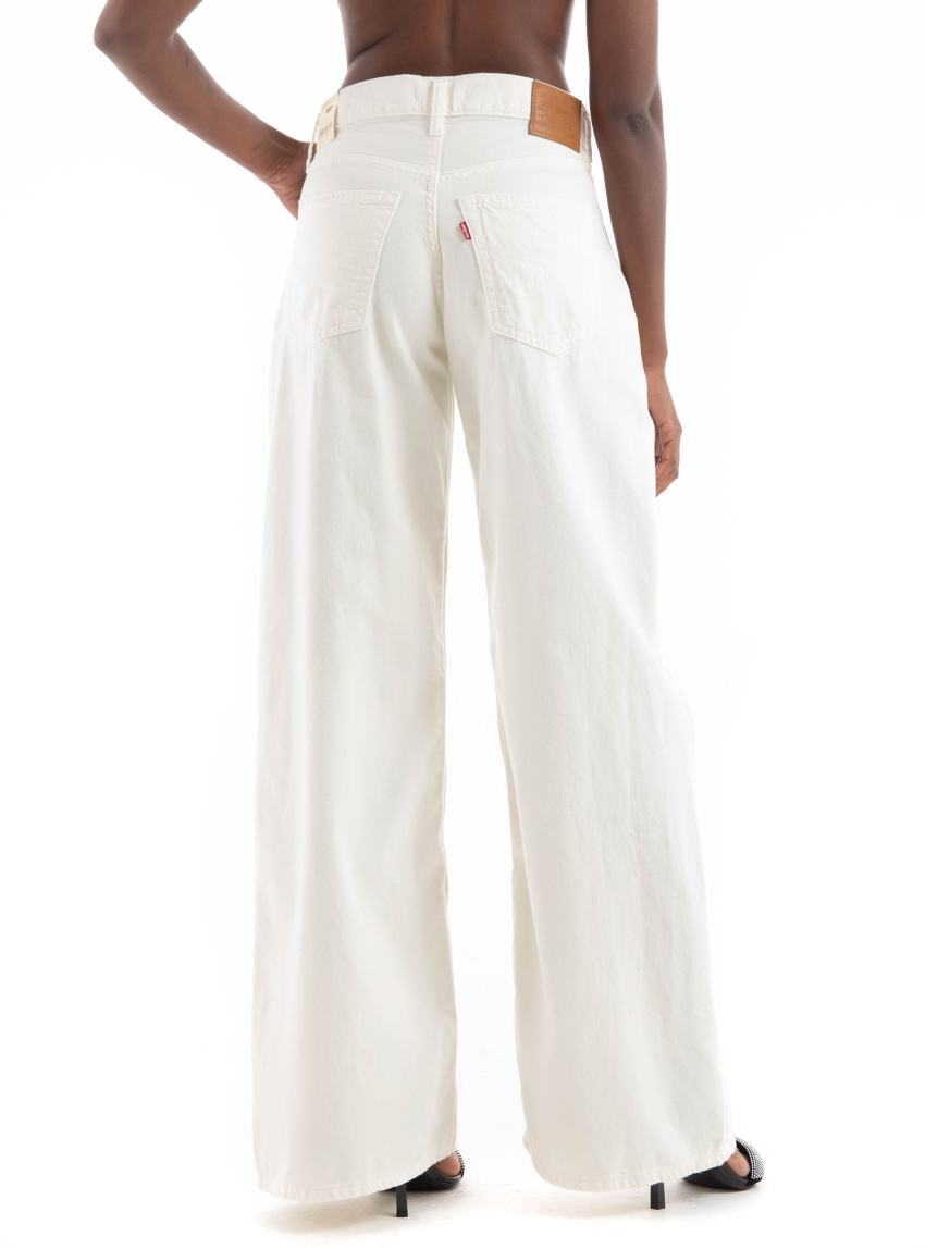 Levi's Baggy Dad Wide Leg Pleated Jeans - White