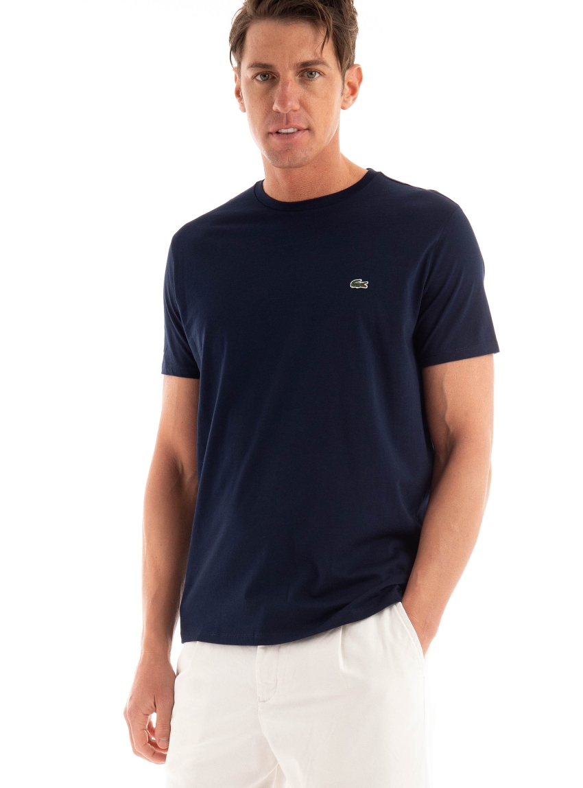 Lacoste Pima Cotton Jersey Crew Neck T-Shirt - Dark Blue