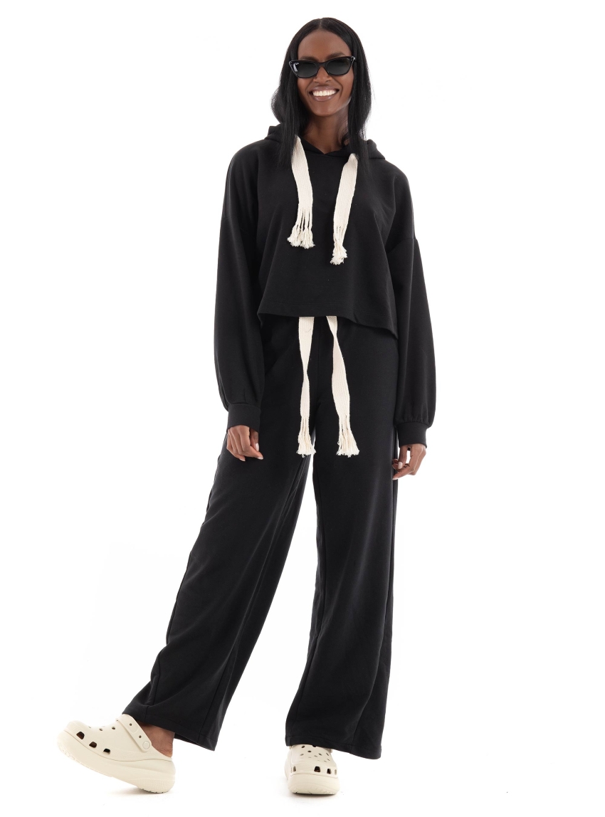 Only Meg Life Sweat Hoodie - Black