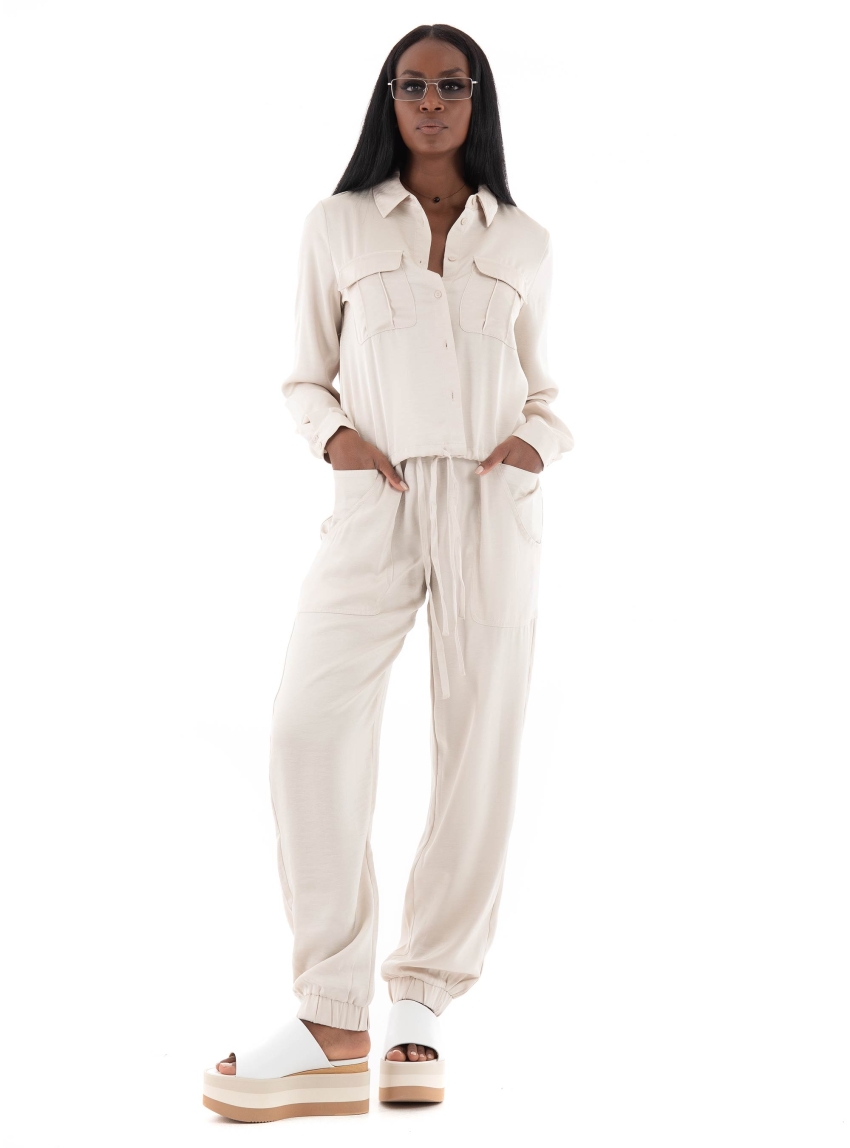 Vero Moda Marys Dana Bomber Shirt - Pumice Stone