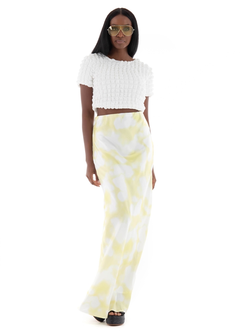 Glamorous Satin Skirt - Yellow