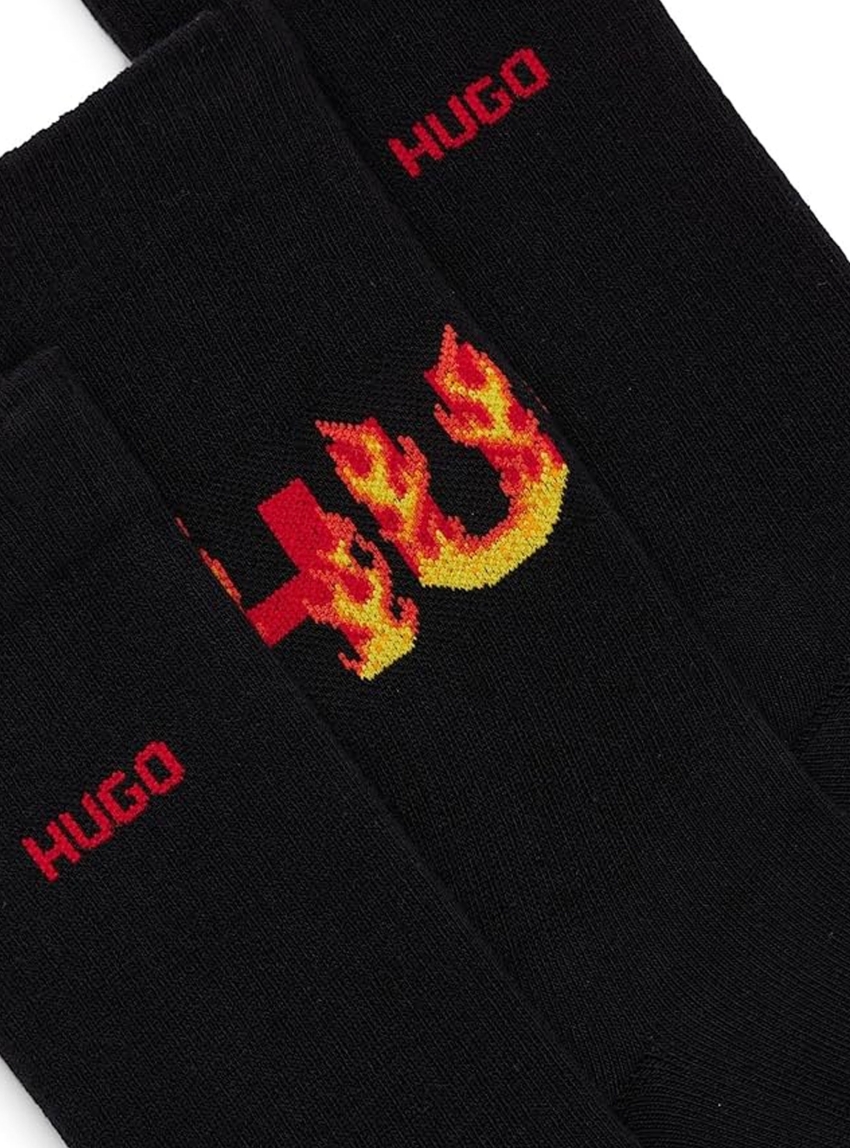 HUGO 3Pack Socks  Rib Flames CC W - Black
