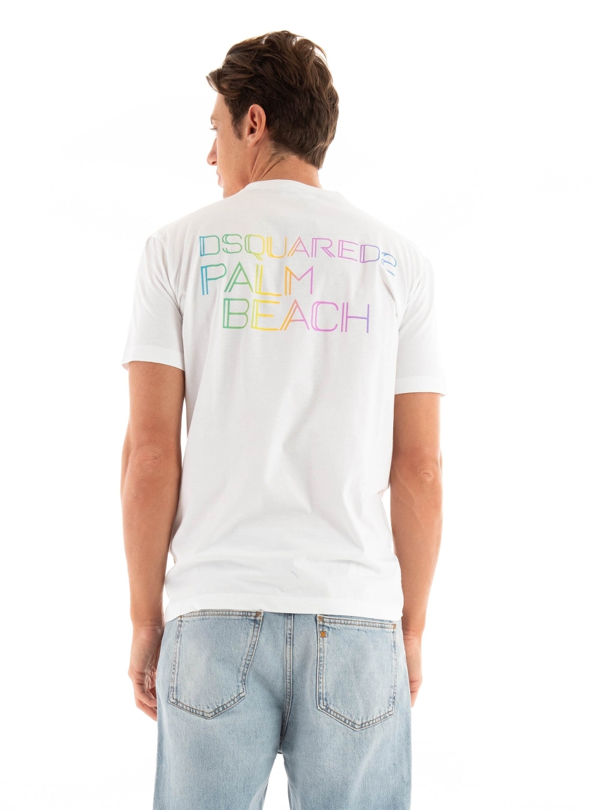 Dsquared Palm Beach Cool Fit T-Shirt - White