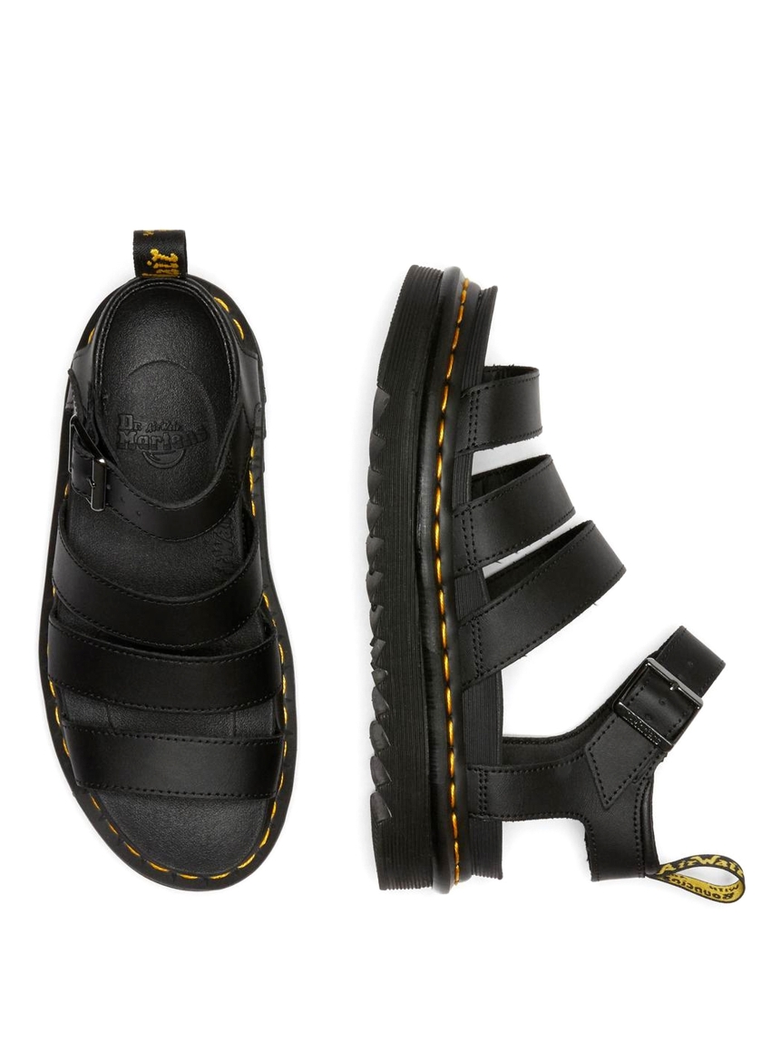 Dr Martens Blaire Hydro Leather Strap Sandals - Black