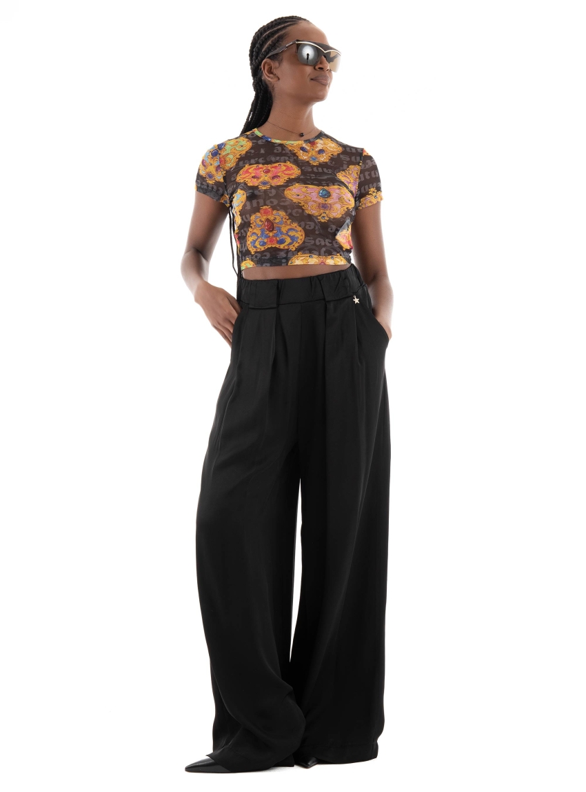 Versace Jeans Couture Print Top - Black