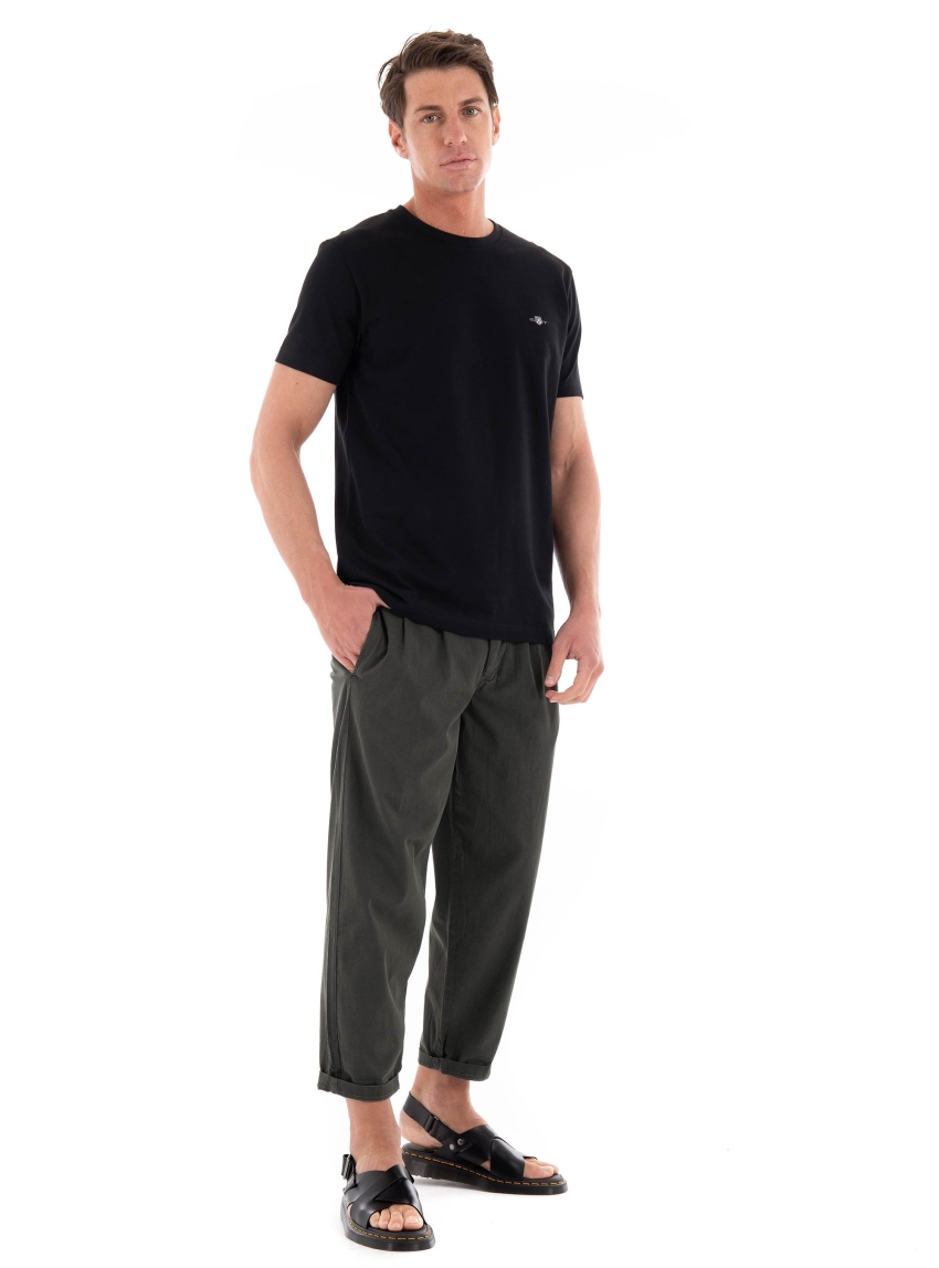 Gant Slim Fit Pique T-Shirt - Black