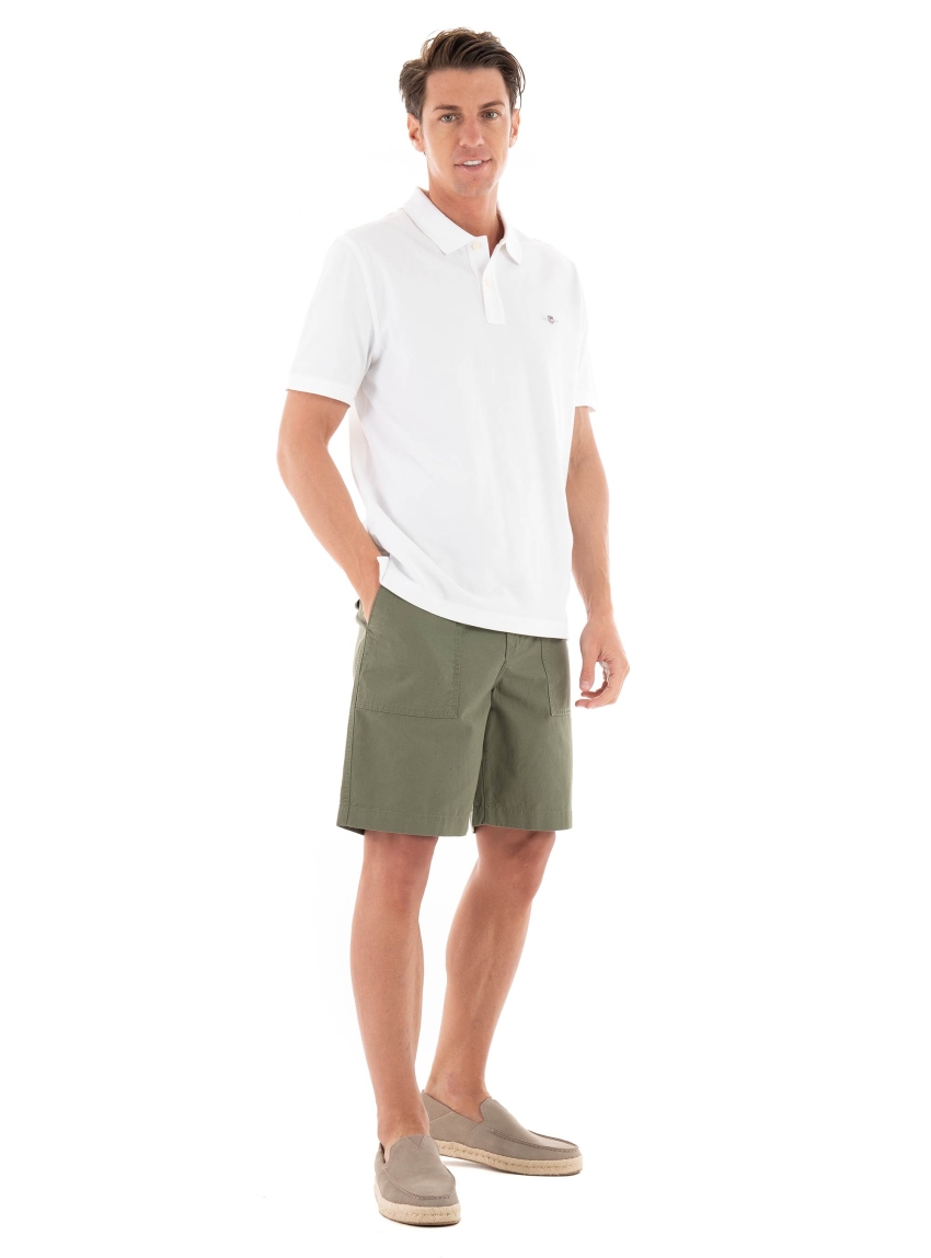 Gant Regular Fit Pique Polo Shirt - White