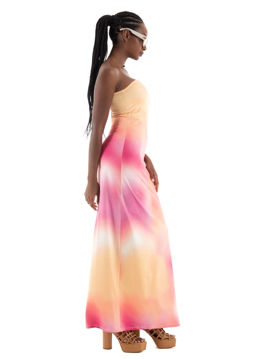 Somethingnew Heather Tube Maxi Dress - Multi Colors