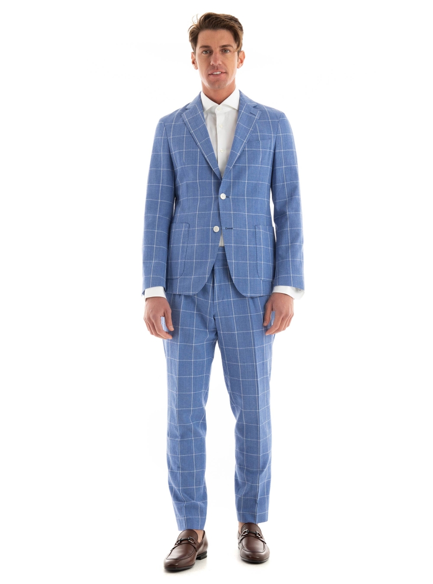 BOSS Slim Fit Suit C-Hanry-2Pcs-242 - Light Blue