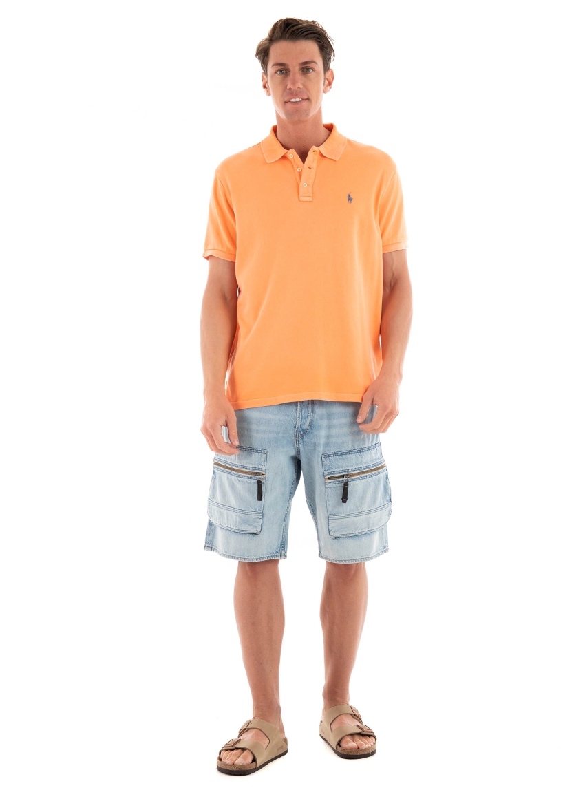 Polo Ralph Lauren Custom Slim Fit Spa Terry Polo Shirt - Coral