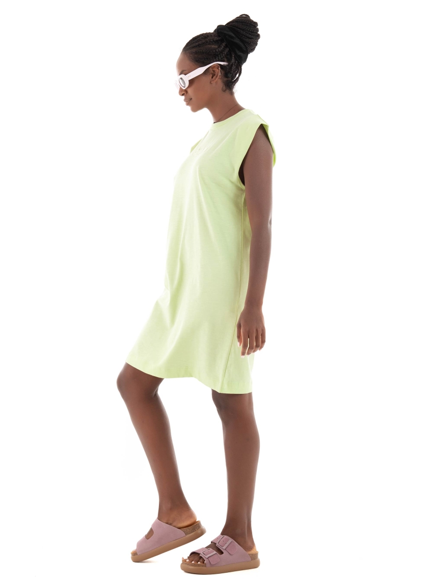 Guess Athena Logo Dress - Lime