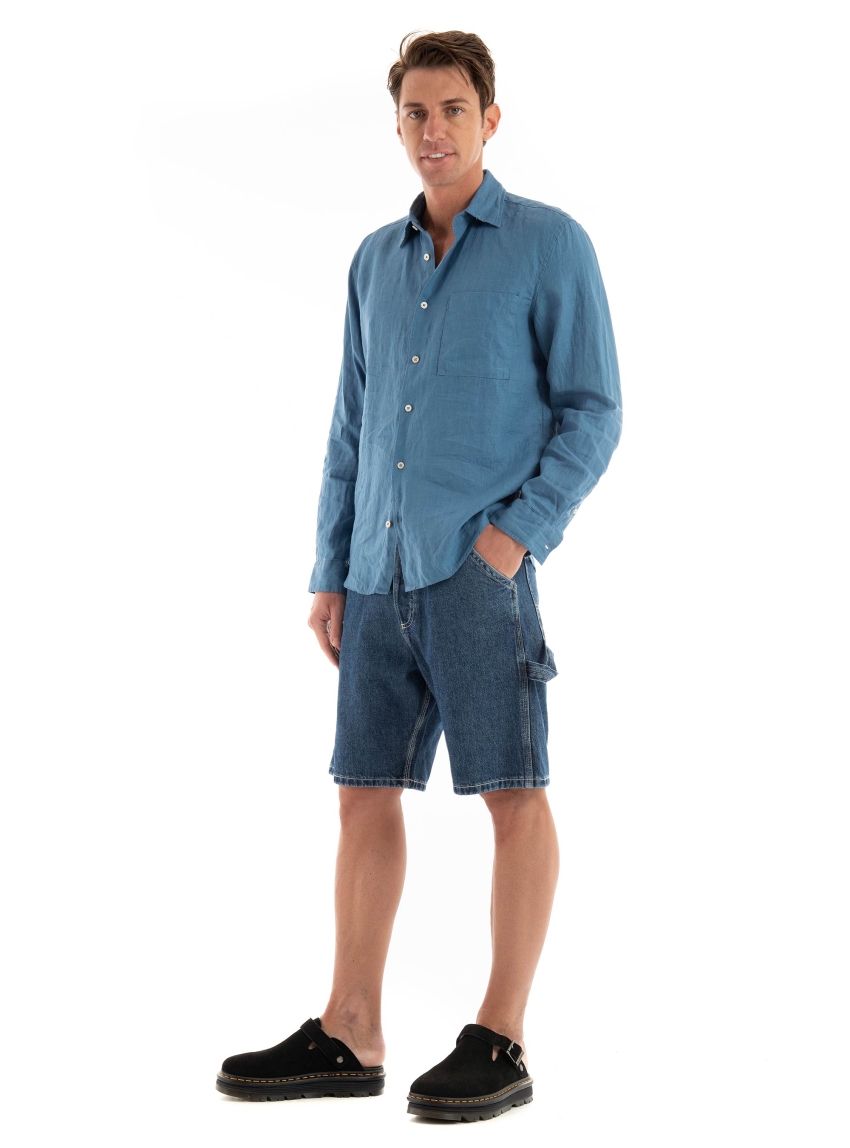 Marc O Polo Regular Fit Kent Collar Shirt - Sky Blue