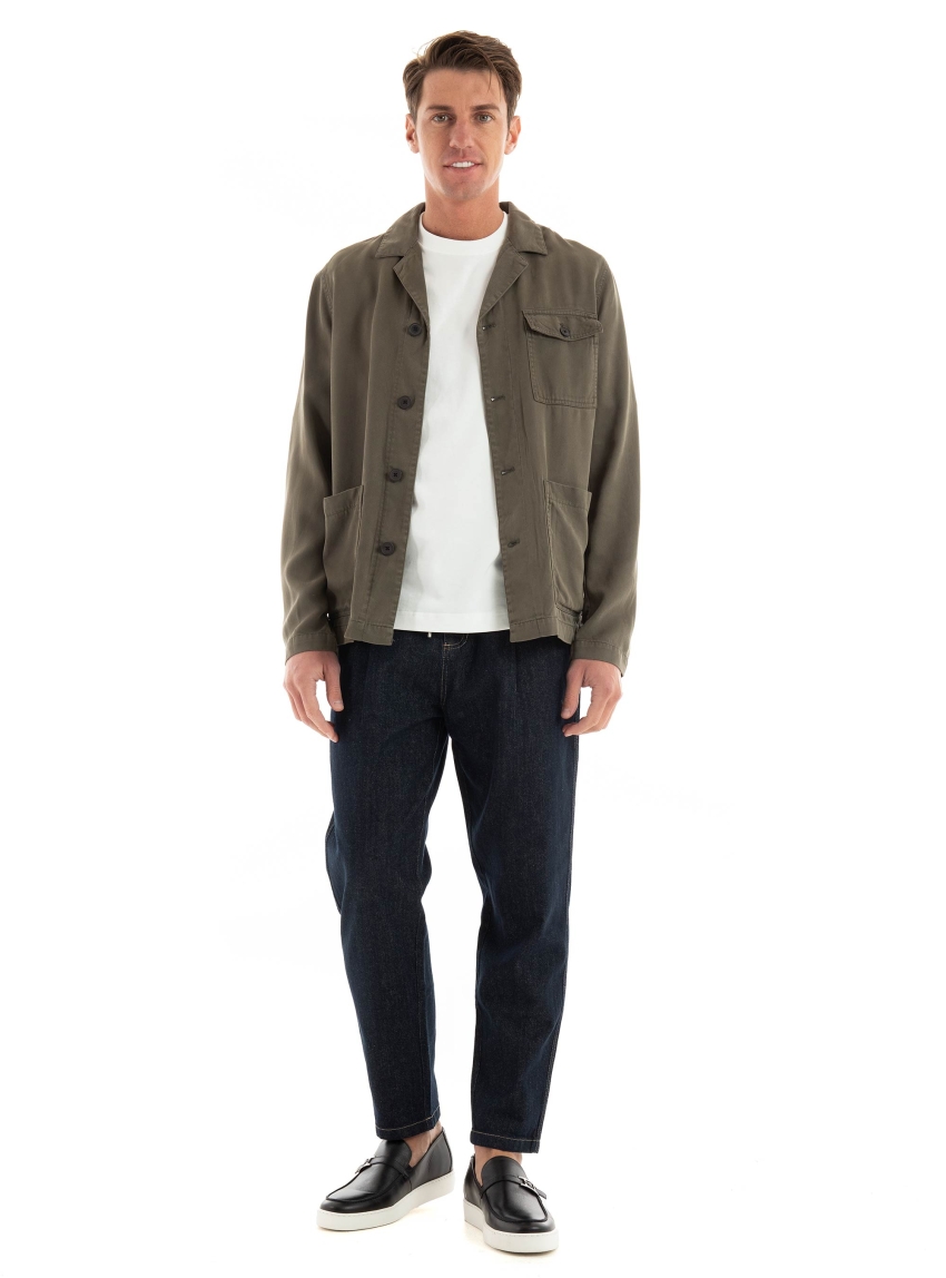 Dstrezzed Owen Railway Jacket - Dark Olive Green